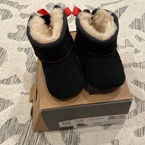 Black with red Jesse bow ugg boots